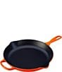 Color:Flame - Image 1 - Signature 11.75#double; Enameled Cast Iron Skillet