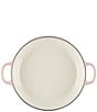 Le Creuset Signature Enameled Cast Iron White with Gold Knob Petal Braiser, 2.25qt., Color:Peche - Image 3