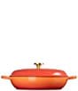 Le Creuset Signature Round Braiser with Crucible Knob, 5 Qt., Color:Flamme Doree - Image 3