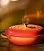 Le Creuset Signature Round Braiser with Crucible Knob, 5 Qt., Color:Flamme Doree - Image 7