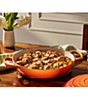 Le Creuset Signature Round Braiser with Crucible Knob, 5 Qt., Color:Flamme Doree - Image 8