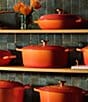 Le Creuset Signature Round Braiser with Crucible Knob, 5 Qt., Color:Flamme Doree - Image 9