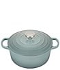 Le Creuset Signature 4.5-Quart Round Enameled Cast Iron Dutch Oven, Color:Sea Salt - Image 1