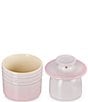 Le Creuset Stoneware Butter Crock, 6-oz, Color:Shell Pink - Image 2