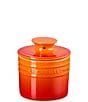 Le Creuset Stoneware Butter Crock, 6-oz, Color:Flame - Image 1