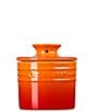 Le Creuset Stoneware Butter Crock, 6-oz, Color:Flame - Image 3