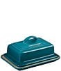 Le Creuset Stoneware Covered Butter Dish, Color:Caribbean - Image 1