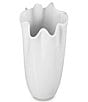 Le Creuset Stoneware Iris Ruffle Vase, Color:White - Image 2