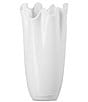 Le Creuset Stoneware Iris Ruffle Vase, Color:White - Image 3