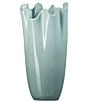 Le Creuset Stoneware Iris Ruffle Vase, Color:Sea Salt - Image 3
