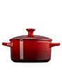 Le Creuset Stoneware Mini Round Cocotte, Color:Cerise - Image 3