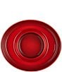 Le Creuset Stoneware Oval Chip and Dip Platter, Color:Cerise - Image 3