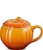 Le Creuset Stoneware Pumpkin Novelty Mug with Lid, 14-oz. - Image 2