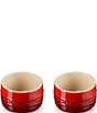 Le Creuset Stoneware Round Ramekin Straight Wall, Set of 2, Color:Cerise - Image 1