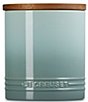 Le Creuset Stoneware Signature Canister with Wood Lid, 1.2 Qt., Color:Sea Salt - Image 3