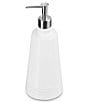 Le Creuset Stoneware Signature Soap Dispenser, Color:White - Image 3