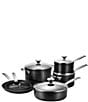 Color:Black - Image 2 - Toughened Nonstick Pro 10-Piece Cookware Set