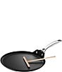 Color:Black - Image 1 - Toughened Nonstick Pro 11#double; Crepe Pan with Rateau