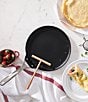Color:Black - Image 2 - Toughened Nonstick Pro 11#double; Crepe Pan with Rateau