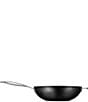 Color:Black - Image 2 - Toughened Nonstick Pro 12#double; Stir Fry Pan with Helper Handle