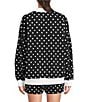Le Lis Polka Dot Print Mock Neck Long Sleeve Sweatshirt - Image 2