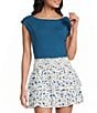 Le Lis Boat Neck Cap Sleeve Open Back Bodysuit - Image 6