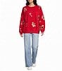 Le Lis Long Sleeve Gingerbread And Candy Cane Embroidered Sweatshirt - Image 3