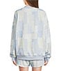 Le Lis Patchwork Print Mock Neck Long Sleeve Sweatshirt - Image 2