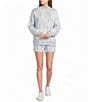 Le Lis Patchwork Print Mock Neck Long Sleeve Sweatshirt - Image 3