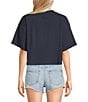 Le Lis Short Sleeve V-Neck Game Day Lace Cropped Tee - Image 2