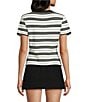 Le Lis Striped Short Sleeve Button Front Top - Image 6