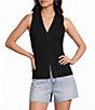Le Lis V-Neck Twist Front Split Hem Knit Top - Image 1