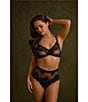 Le Mystere Lace Allure High Waisted Thong, Color:Black - Image 5
