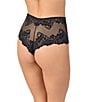 Le Mystere Lace Allure High Waisted Thong With Lurex, Color:Black Lurex - Image 2