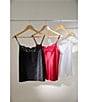 Le Mystere Lace Allure Satin Sleeveless V-Neck Cami, Color:White/Ivory - Image 2