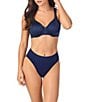Le Mystere Safari Full Coverage Unlined Back Smoothing Bra, Color:True Navy - Image 3