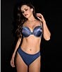 Le Mystere Safari Plunge Full-Busted Contour Underwire Square Back T-Shirt Bra, Color:Azure Blue - Image 3