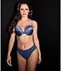 Le Mystere Safari Plunge Full-Busted Contour Underwire Square Back T-Shirt Bra, Color:Azure Blue - Image 4