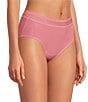 Le Mystere Second Skin Stripe Elastic Brief Panty, Color:Blossom - Image 1