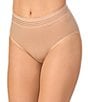Le Mystere Second Skin Stripe Elastic Brief Panty, Color:Natural - Image 1