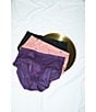 Le Mystere Shimmer Mesh Brief Panty, Color:Black - Image 4