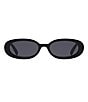 Color:Black - Image 2 - Outta Love Oval 51mm Sunglasses
