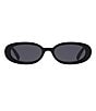 Le Specs Outta Love Oval 51mm Sunglasses, Color:Black - Image 2