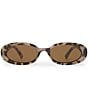Le Specs Unisex Outta Love 51mm Tortoise Oval Sunglasses, Color:Cookie Tortoise - Image 2