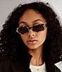 Le Specs Unisex Outta Love 51mm Tortoise Oval Sunglasses, Color:Cookie Tortoise - Image 4