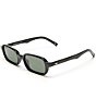 Le Specs Unisex Pilferer 53mm Rectangle Sunglasses, Color:Black - Image 1