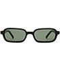 Le Specs Unisex Pilferer 53mm Rectangle Sunglasses, Color:Black - Image 2
