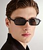 Le Specs Unisex Pilferer 53mm Rectangle Sunglasses, Color:Black - Image 5