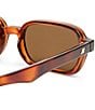 Le Specs Unisex Pilferer 53mm Rectangle Sunglasses, Color:Toffee Tortoise - Image 3