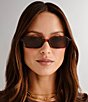 Le Specs Unisex Pilferer 53mm Rectangle Sunglasses, Color:Toffee Tortoise - Image 4